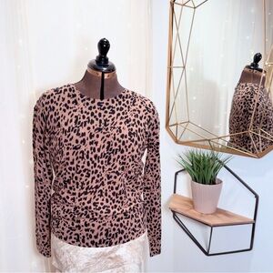 100% Merino Wool Banana Republic Leopard Print Sweater